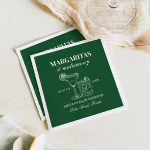 Serviette En Papier Margaritas & Mariage Bachelorette Week-end