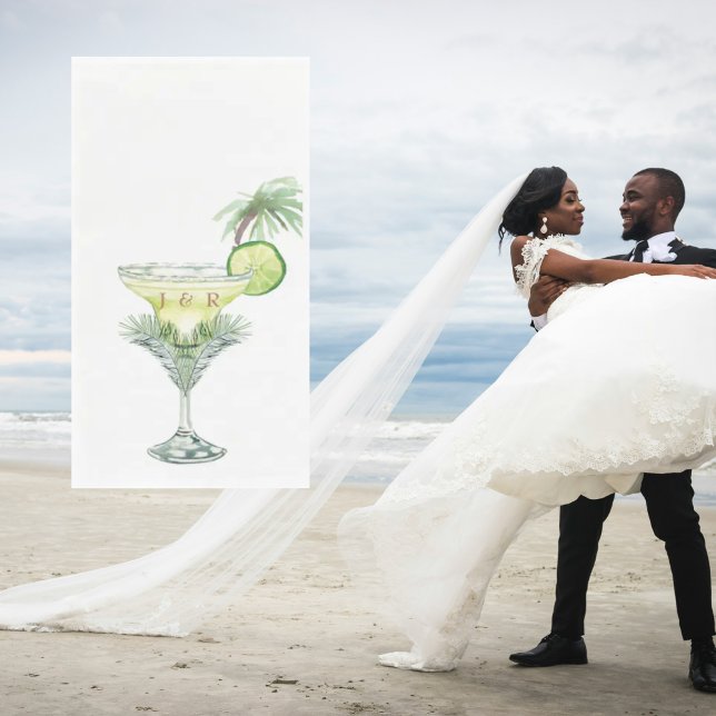 Serviette En Papier Margaritas Mariage tropical Cocktail (Créateur téléchargé)
