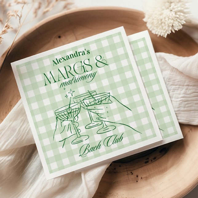 Serviette En Papier Marges Et Bachelorette De Mariage (Créateur téléchargé)