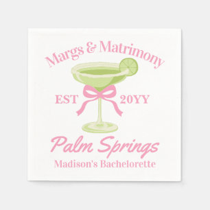 Serviette En Papier Marges et Mariage Margaritas Bachelorette Party