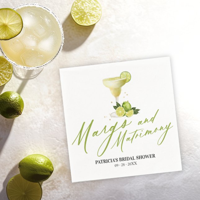 Serviette En Papier Margs et Matrimone Fête de Mariage (Créateur téléchargé)