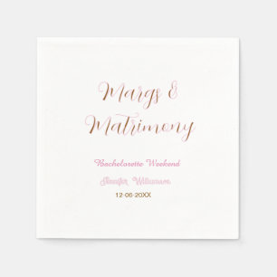 Serviette En Papier Margs et matrimony ajoutez nom date enterrement de