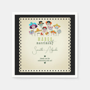 Serviette En Papier Margs & Mariage Mexicaine Fiesta Couples Douche