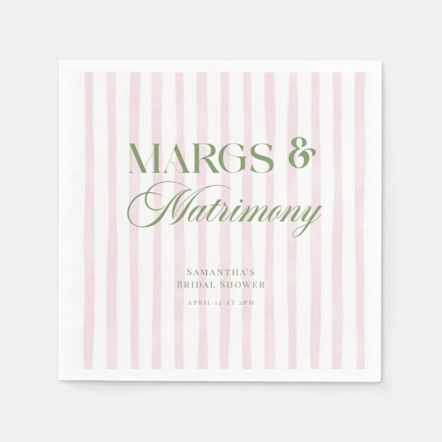 Serviette En Papier Margs & Matrimony Lime Margarita Bridal Shower (Devant)