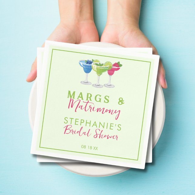 Serviette En Papier Margs & Matrimony Rétro Vert Citron Enterrement de (Créateur téléchargé)