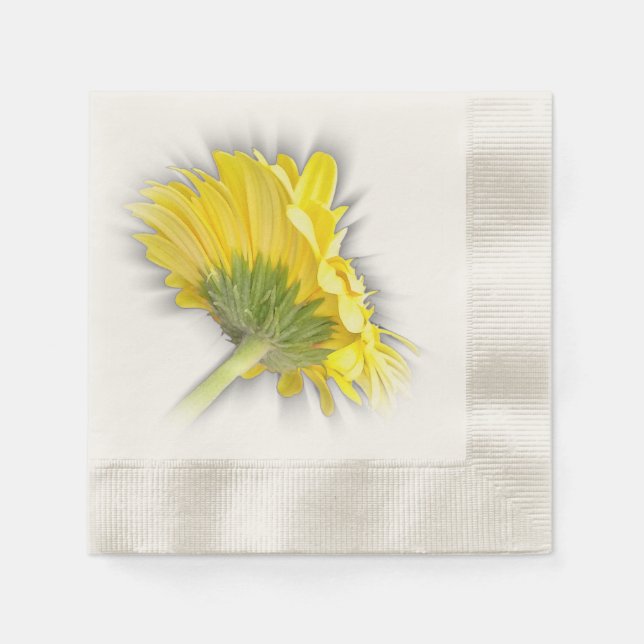 Serviette En Papier marguerite jaune (Devant)