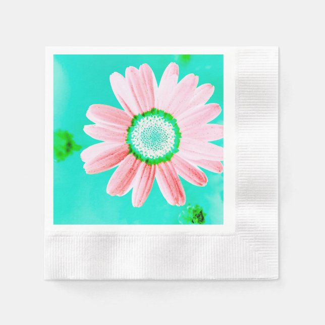 Serviette en papier Marguerite Rose (Devant)