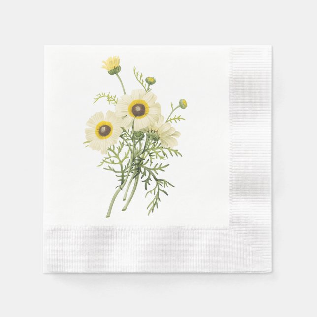 Serviette En Papier marguerite tricolore (Chrysanthemum carinatum) par (Devant)