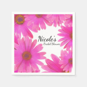 Serviette En Papier Marguerites roses Fleur de marguerite Élégant Part
