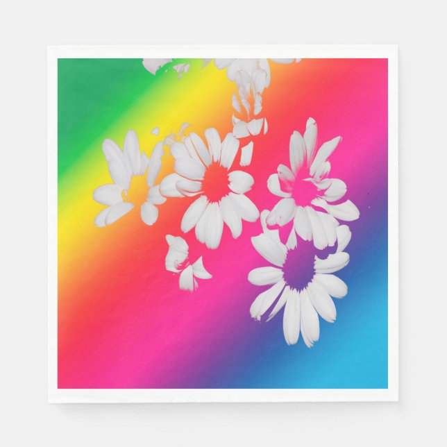 Serviette En Papier Margueurs arc-en-ciel (Devant)