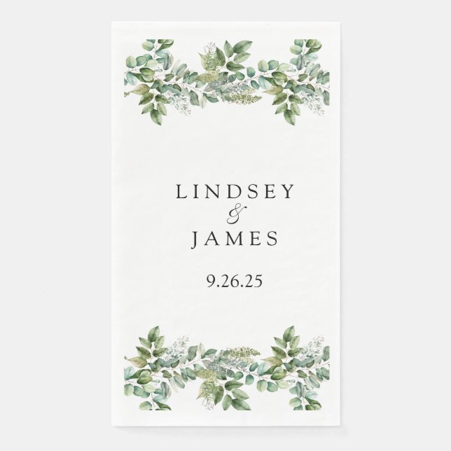 Serviette En Papier Mariage (Devant)