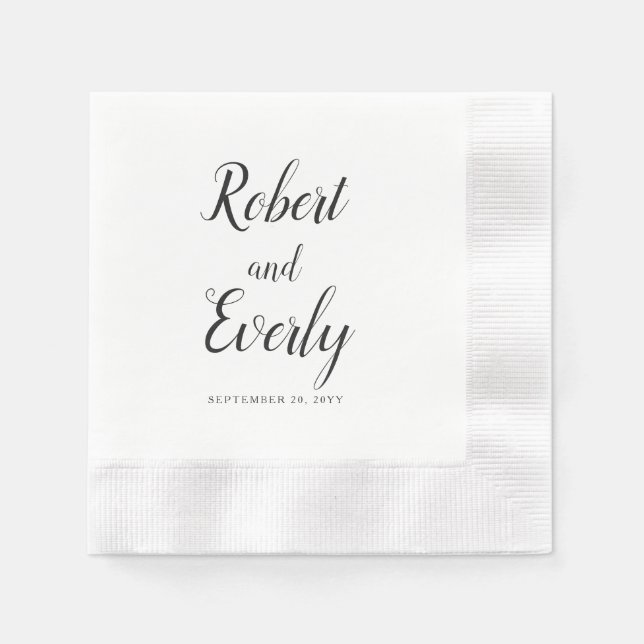 Serviette En Papier Mariage (Devant)