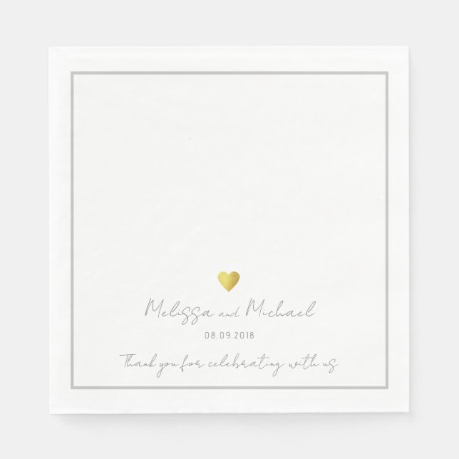 Serviette En Papier Mariage (Devant)