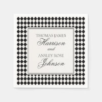 Mariage à carreaux Harlequin noir