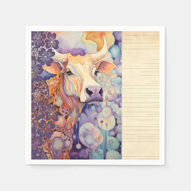 Serviette En Papier Mariage à la ferme (Devant)