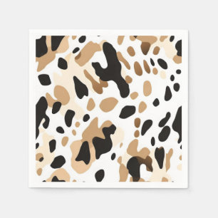 Serviette En Papier Mariage à la ferme Imprimé cuir de vache