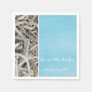 Serviette En Papier Mariage à la plage de coquillages blancs