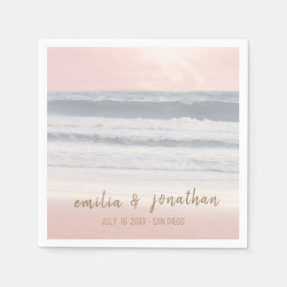 Serviette En Papier Mariage à la Plage | Mariage au Bord de Mer