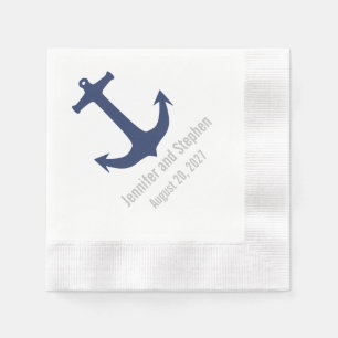 Serviette En Papier Mariage à l'ancre nautique