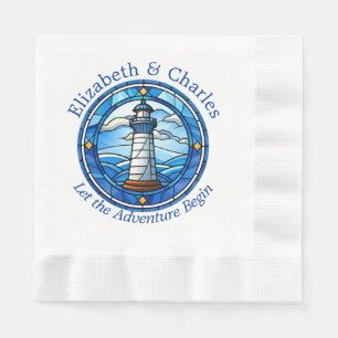 Serviette En Papier Mariage Adventure Phare Voile Nautique