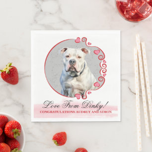 Serviette En Papier Mariage américain Bulldog avec Chiens Photo