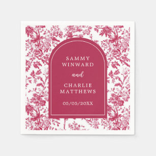 Serviette En Papier Mariage Antique Rose Chinoiserie