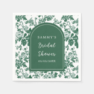 Serviette En Papier Mariage Antique Vert Shower Chinoiserie