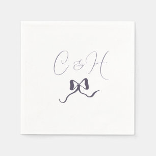 Serviette En Papier mariage arc lavande