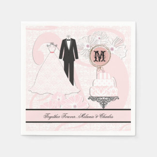 Serviette En Papier Mariage Attire Papier personnalisé serviettes