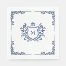 Mariage au blason monogrammé dessiné à la main ble