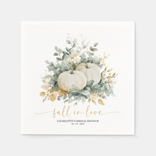 Serviette En Papier Mariage automnal de rêve (Devant)