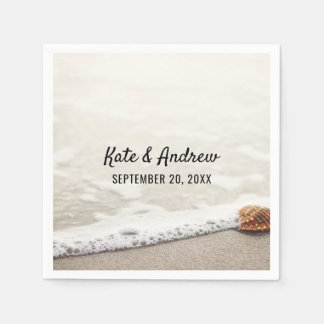 Serviette En Papier Mariage Beach Waves
