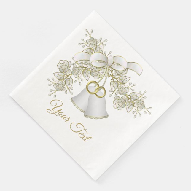 Serviette En Papier Mariage Bells Dîner Standard Napkins (Coin)