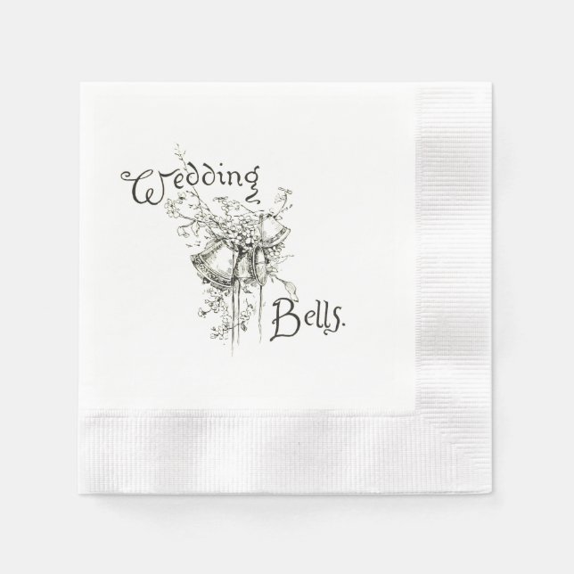 Serviette En Papier Mariage Bells Napkins (Devant)
