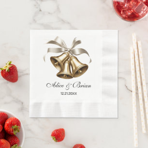 Serviette En Papier Mariage Bells Réception Cocktail
