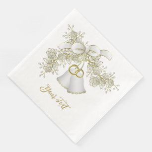 Serviette En Papier Mariage Bells Standard Cocktail Napkins