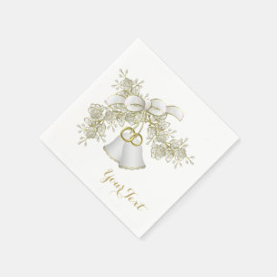 Serviette En Papier Mariage Bells Standard Cocktail Napkins
