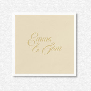 Serviette En Papier Mariage blanc Lotus