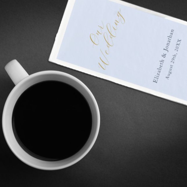 Serviette En Papier Mariage bleu opulent (Créateur téléchargé)