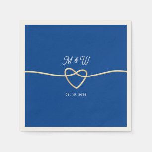 Serviette En Papier Mariage Bleu Royal