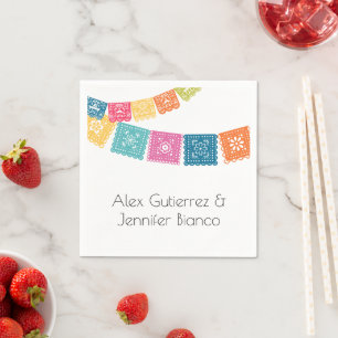 Serviette En Papier Mariage - Boda - Mariage Papel Picado Napkins
