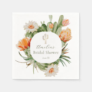 Serviette En Papier Mariage Bohème Cactus