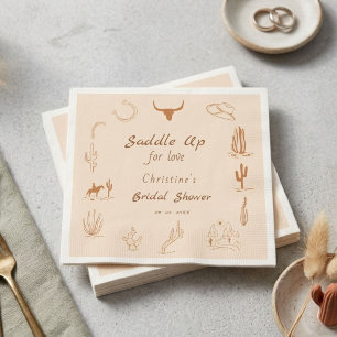 Serviette En Papier Mariage Bohème Occidental Saddle up Cowboy Enterre
