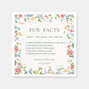 Serviette En Papier Mariage Boho du Fleur sauvage Meadow Watercolor