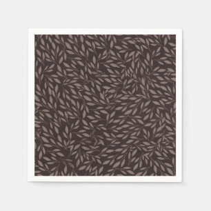 Serviette En Papier Mariage Botanique Feuilles Roses Mauves au Chocola