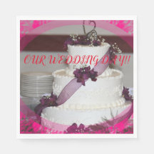 MARIAGE CAKE Closeup PAPIER Napkin