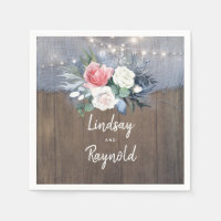 Mariage campagnard rustique bleu et blanc poussiér