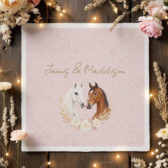 Serviette En Papier Mariage campagnard rustique Boho (Set the tone for your rustic boho country wedding with this elegant invitation suite.)