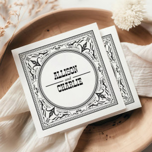 Serviette En Papier Mariage campagnard Western vintage