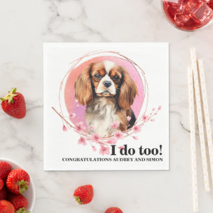 Serviette En Papier Mariage Cavalier King Charles Spaniel J'adore Auss